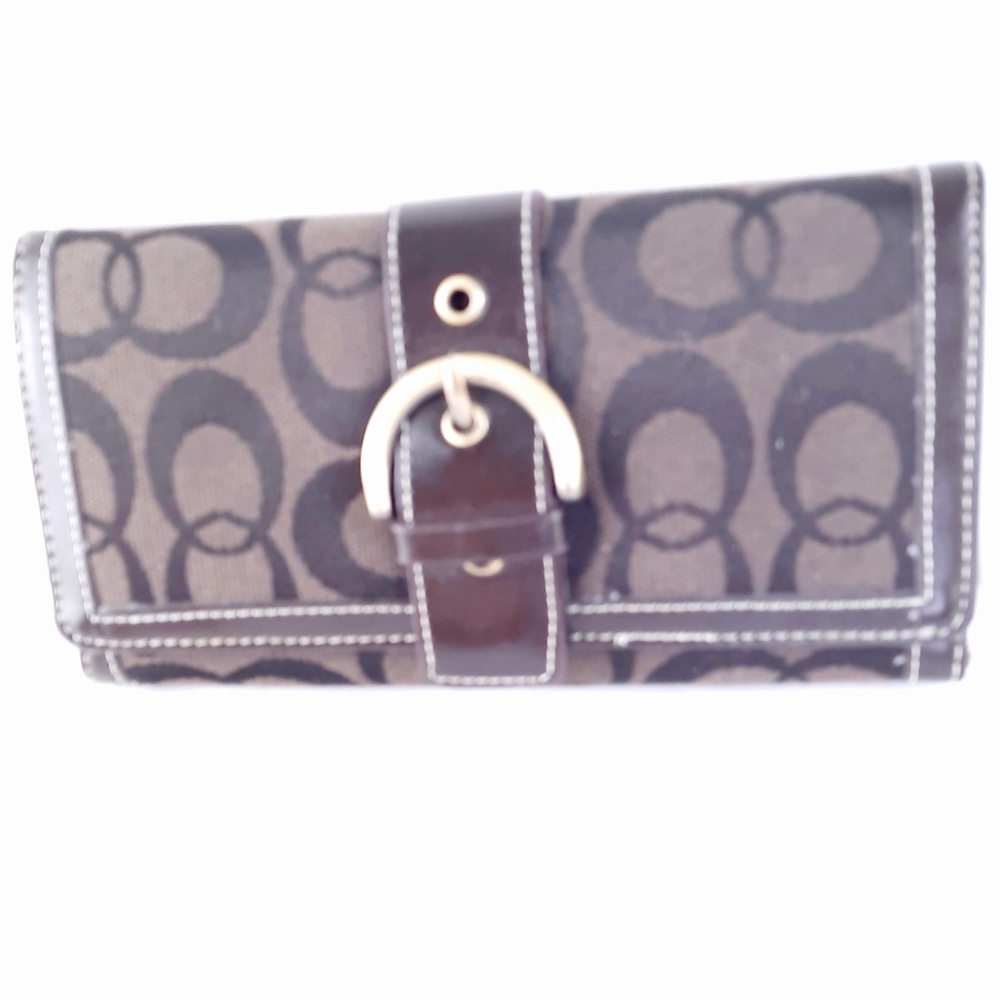 ❤️ Brown Signature Wallet with Monogram Pattern - Picture 2 of 2